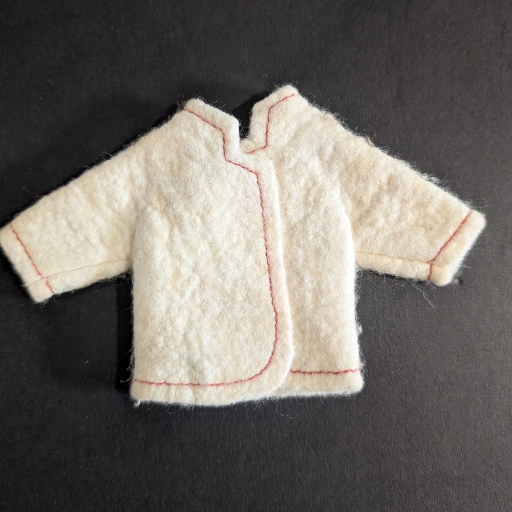 Vtg Barbie Doll Felt Jacket Coat 1960's Mattel HTF
